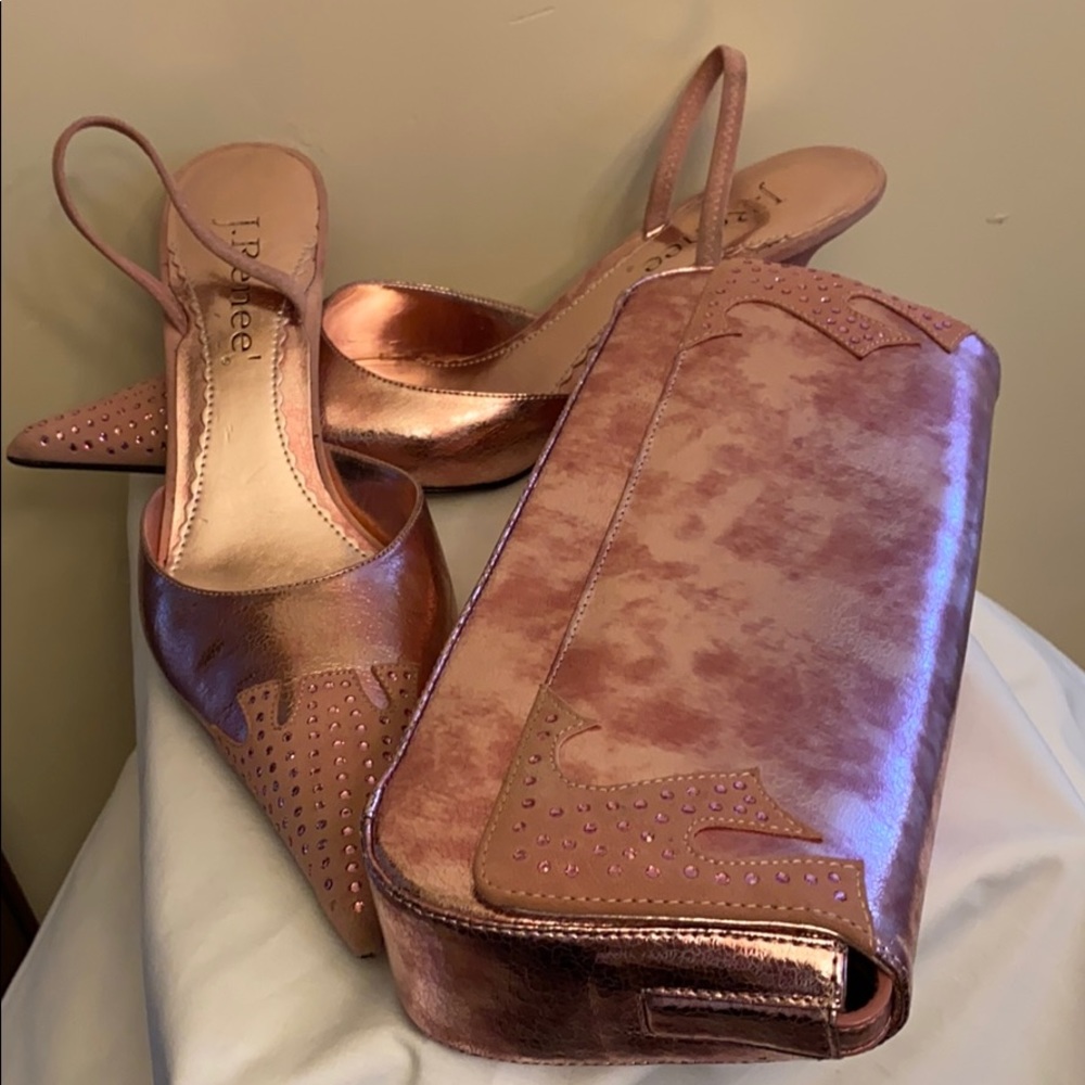 Clutch and Matching 3 1/2 inch Heeled Sandal